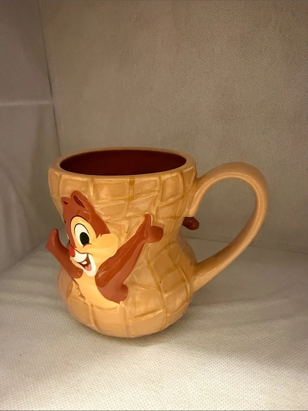 Disney Chip 'n' Dale Waffle Mug in Tan and Brown